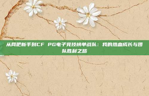 从网吧新手到CF PG电子竞技榜单战队:我的热血成长与团队胜利之路