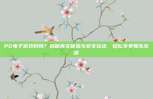 PG电子游戏好吗？揭秘真实体验与安全玩法，轻松享受娱乐乐趣