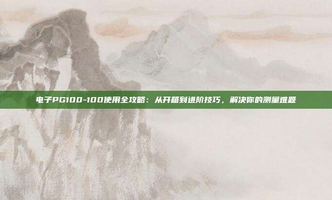 电子PG100-100使用全攻略:从开箱到进阶技巧,解决你的测量难题