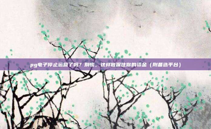 pg电子停止运营了吗？别慌，这样做保住你的资金（附备选平台）