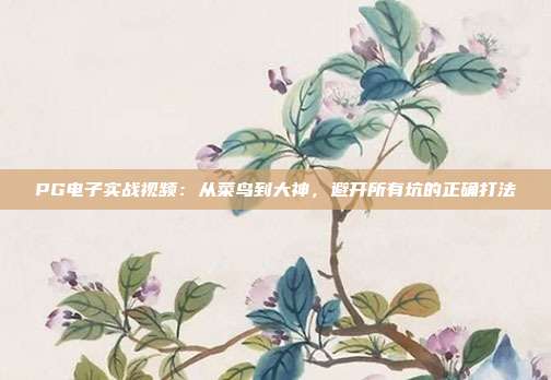 PG电子实战视频:从菜鸟到大神,避开所有坑的正确打法