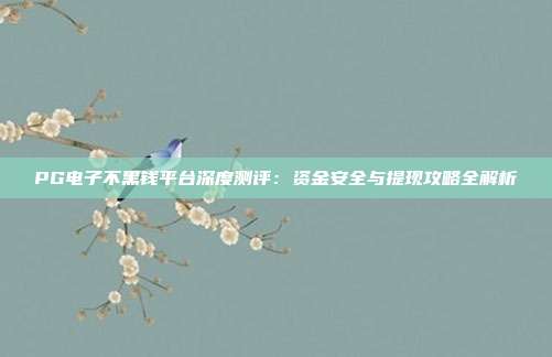 PG电子不黑钱平台深度测评：资金安全与提现攻略全解析