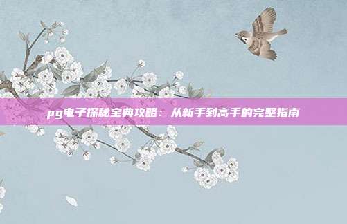 pg电子探秘宝典攻略：从新手到高手的完整指南