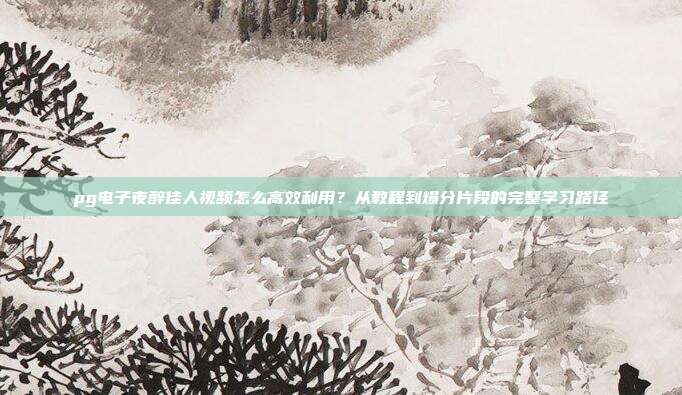 pg电子夜醉佳人视频怎么高效利用?从教程到爆分片段的完整学习路径