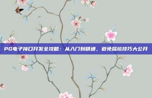 PG电子接口开发全攻略：从入门到精通，避免踩坑技巧大公开