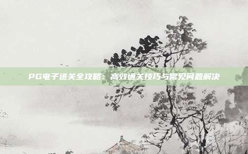 PG电子进关全攻略：高效通关技巧与常见问题解决